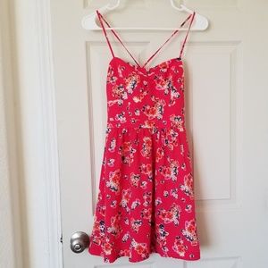 American Eagle Outfitter Red Hot Floral Dress